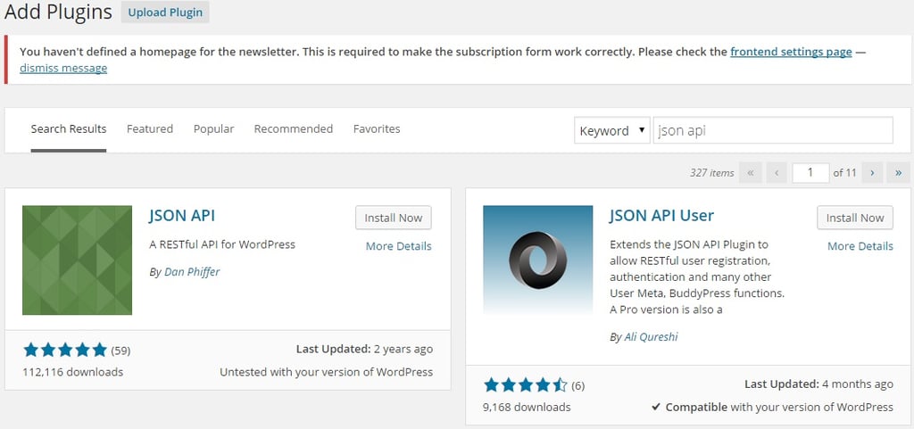 Provide a JSON Feed from your WordPress Site using the JSON API Plugin