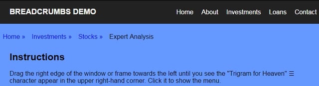 The Responsive Breadcrumb Trail and Sitemap