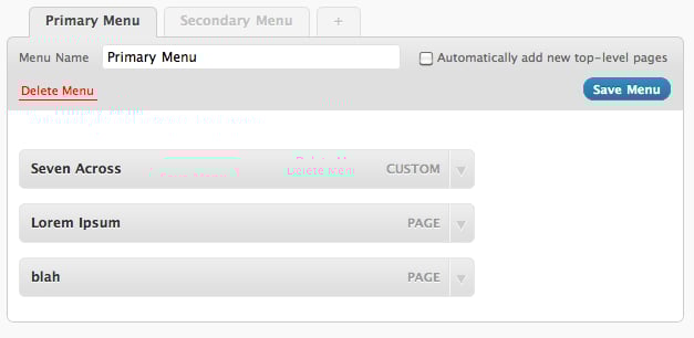 WordPress 3 Custom Menus: Adding a 2nd Level Menu