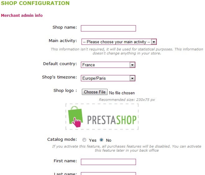 PrestaShop Installation 4