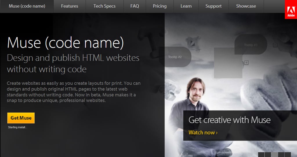 Sneak Peak: Adobe Muse for No Coding Web Design
