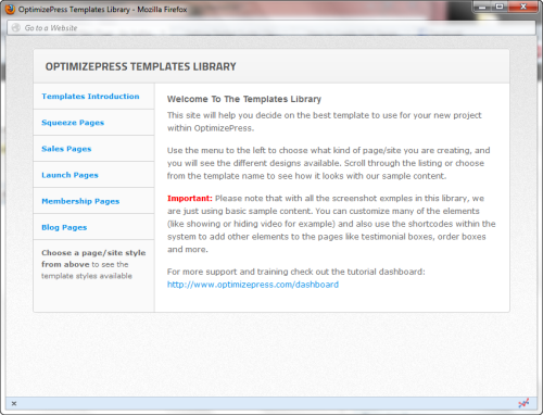 OptimizePress Template Library