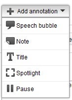 Video Annotations Drop Down