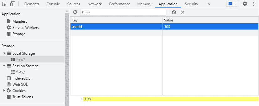 Web Storage with HTL5