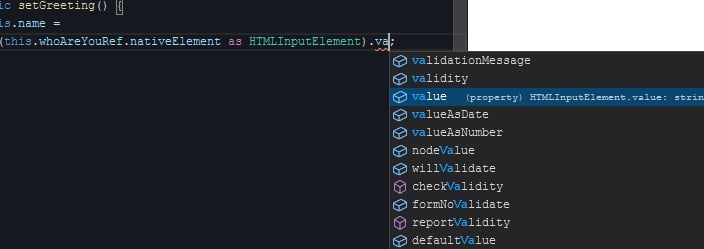 DOM Elements in JavaScript and Angular