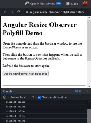 Element Resizing in Angular with ResizeObserver | HTMLGoodies.com