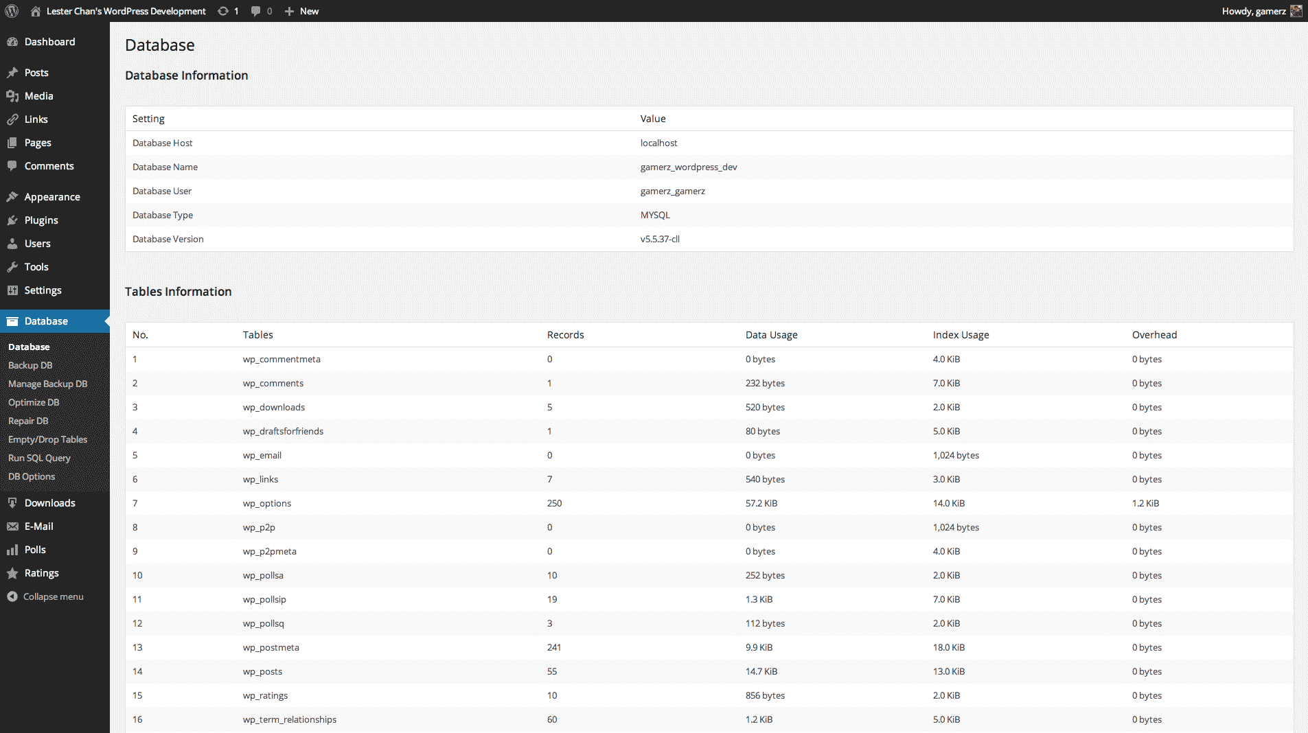 WordPress Database Plugins